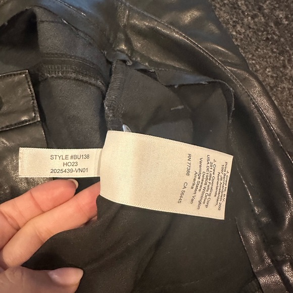 70% off! J.Crew Slim wide-leg pant in faux leather - Picture 6 of 7